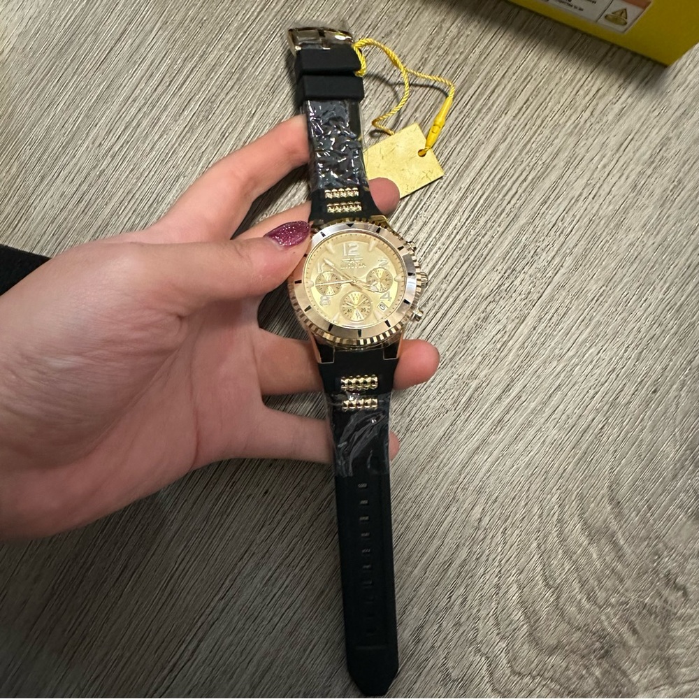 Invicta BLU Women's Watch - 39mm, Gold, Black (36909) - Picture 6 of 10